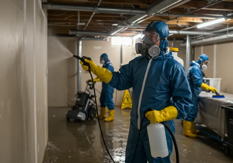 Basement Sanitization and Antimicrobial Treatment process in Travis Ranch, TX